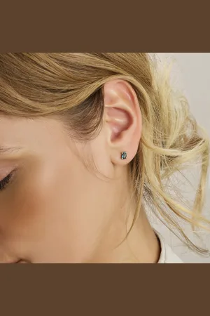 Sense Jewelry Oorknoppen London Blue Topaas