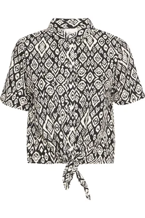 Ichi Blouse Ihlinno Sh2 20122921 204432 Black Diamond Ikat Dames