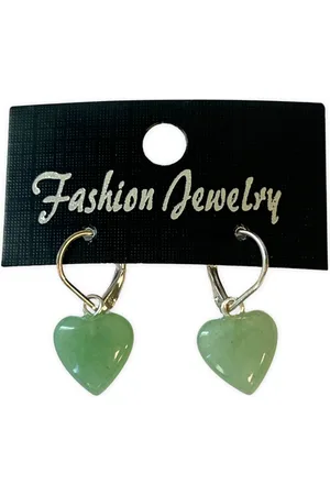 Ruben Robijn Aventurijn hartjes oorbellen - fashion jewelry