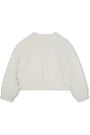Billieblush Sweater van fleecekatoen beige | 110
