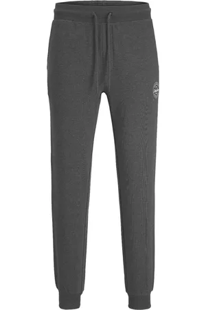 JACK & JONES Gordon Shark Sweat Pants regular fit - heren joggingbroek - donkergrijs melange
