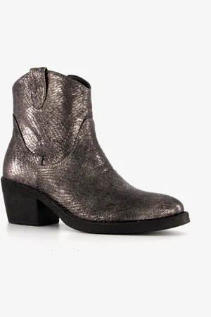 Blue Box Cowboy western enkellaarsjes metallic