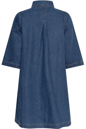 MSCH MSCH Jolene Elena 3/4 Shirt Dress Mid Blue Wash