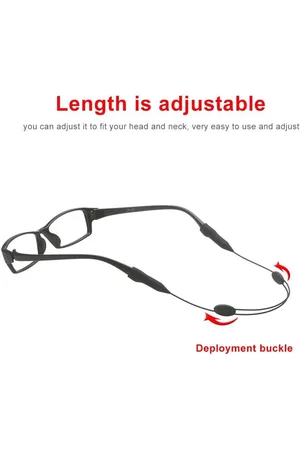 Merkloos Elastische Riem Riemen en Haken voor Bril - 10.6 Inch Plastic Antislip Sport Bril Strap Cord Band Touw Houder