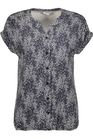 ZOSO Blouse Nanda 252 0008-0016 Navy/white Dames