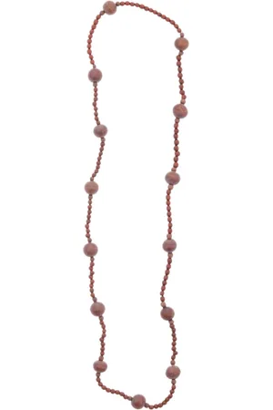 Behave – Ketting – Hout – Grote kralen – Natuurlook – 88 cm