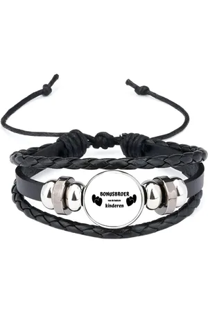 Akyol Bonusbroer van de leukste kinderen armband zwart - Broer - de leukste broer - verjaardag - cadeautje voor broer - kado - geschenk