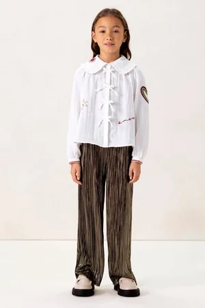 Sissy-Boy Goudkleurige plissé broek