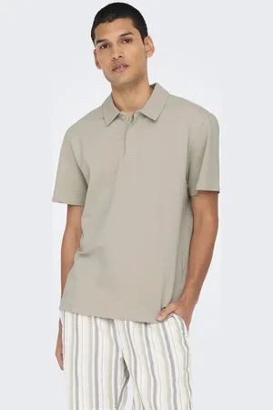 Only & Sons Poloshirt Onskian Life Reg Seersucker Ss Polo 22028694 Silver Lining Mannen