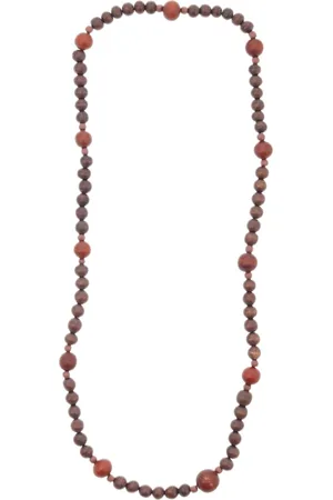 Behave – Ketting – Hout – Roodtinten – Variatie kralen – 88 cm