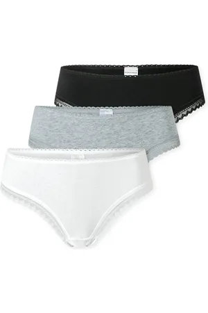 Schiesser String set van 3 kanten meerkleurig - Moderne Multipacks Dames Onderbroek - zwart, wit, grijs