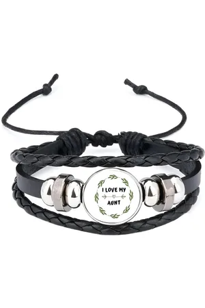 Akyol I love my aunt armband zwart - Tante - liefste tante - verjaardag - cadeautje voor tante - tante artikelen - kado - geschenk