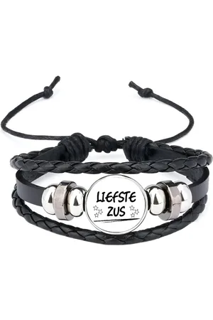 Akyol Liefste zus armband zwart - Zus - je zus - verjaardagscadeau - cadeau voor zus - gift - kado