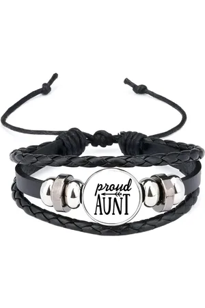 Akyol Proud aunt armband zwart - Tante - tante - verjaardag tante - trots - cadeautje - kado - geschenk