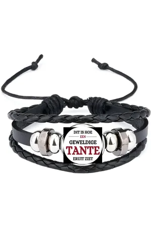 Akyol Geweldige tante armband zwart - Tante - liefste tante - verjaardagscadeau - verjaardag - cadeau voor tante - kado