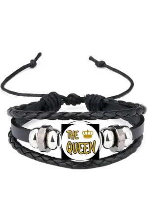 Akyol The queen armband zwart - Koningin - een koningin - verjaardagscadeau - kroontje - kado - gift - geschenk