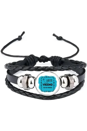 Akyol Liefste vriend van de wereld armband zwart - Vriend/vriendin - de liefste vriend - valentijnsdag - verjaardag - cadeautje voor vriendje - kado - geschenk