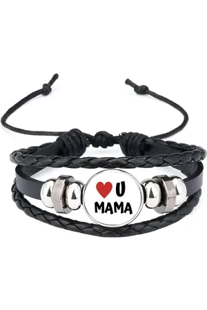 Akyol I love u mama armband zwart - Moeder - de liefste mama - moeder cadeautjes - moederdag - verjaardag - geschenk - kado