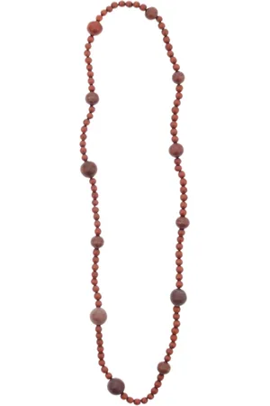 Behave – Ketting – Hout – Warme tinten – Boho-chic – 88 cm