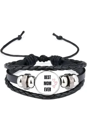 Akyol Best mom ever armband zwart - Mama - cadeau mama - cadeau - verjaardag mama