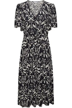 ONLY ONLHALIA LIFE S/S MIDI DRESS WVN NOOS Dames Jurk - Malene Graphic