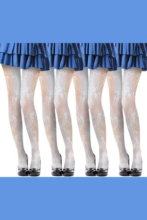 Merkloos Witte kanten panty