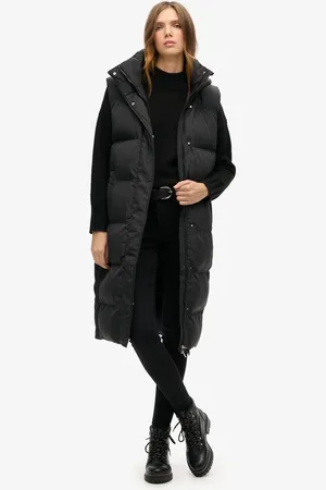 Superdry Longline Doudoune Zwart L Vrouw