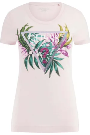 Guess Cn Ss Blad Driehoek T-Shirt - Streetwear - Vrouwen