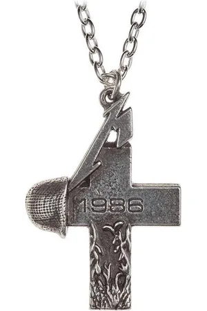 Alchemy Metallica - Master Of Puppets 1986 Cross Ketting - Zilverkleurig