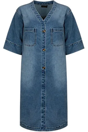 g-maxx Jurk Dario - Denim mid blue