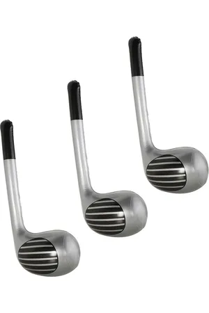 Merkloos 3 Stuks Opblaasbare Golfclub Kostuum Accessoires Sporting Fancy Dress Club Prop Golf Accessoires voor Vrouwen en Mannen