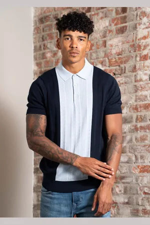 Ben Sherman Textured block stripe polo