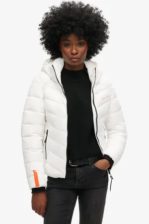 Superdry Gewatteerd jack van microvezel met capuchon - Dames - Gewatteerde jassen