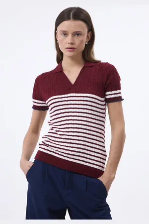 Felix Hardy Tricot Polo Shirt Korte Mouwen Dames - L
