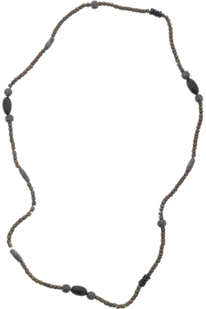 Behave – Donkerbruine kralenketting – Bohemian chic – 88 cm
