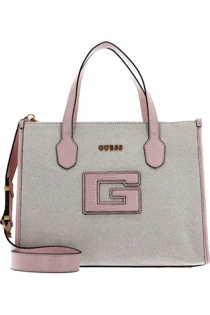 Guess Handtas Schoudertas G Status Compartment Tote Beige