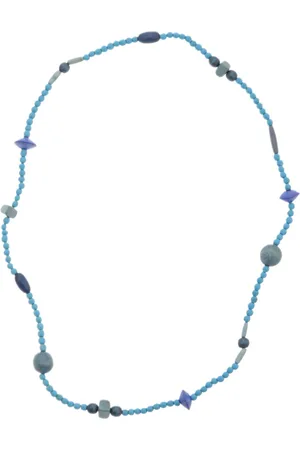 Behave – Lange ketting blauwgrijs – Bohemian look – Vintage sieradenstijl