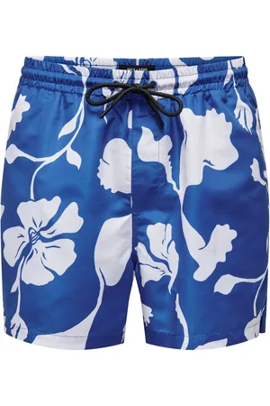 Only & Sons Zwemshorts Ted Life gebloemde zwemshort met trekkoord