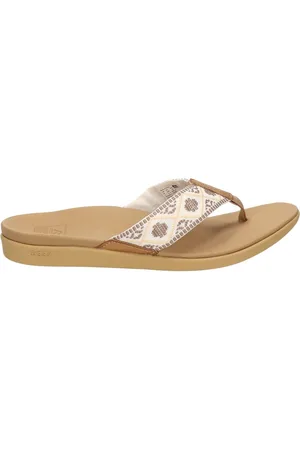 Reef Ortho Woven Dames Slippers - Vintage/White