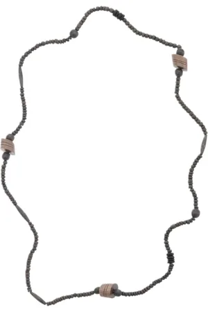 Behave – Kralenketting met houtaccenten – Urban boho stijl – 88 cm