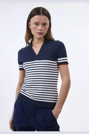 Felix Hardy Tricot Polo Shirt Korte Mouwen Dames - L