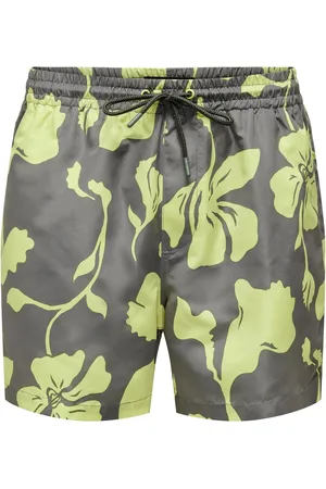 Only & Sons Zwemshorts Ted Life gebloemde zwemshort met trekkoord
