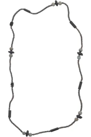Behave – Lange ketting grijs antraciet – Vintage look – Boho stijlaccessoire