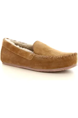 Rohde | 7042/76| Dichte warme pantoffel | Cognac |
