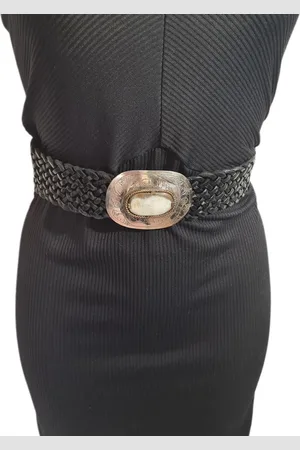 Merkloos Riem-Leer-Bohemian-Boho style- Gevlochten leer-Gesp-Ovaal- -5cm x 100cm