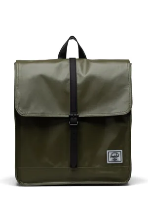 Herschel Weather Resistant | City Mid-Volume - / Weerbestendige rugzak met magnetische sluiting / gerecycleerde materialen / matte coating / laptophoes en een waterflesvak voor reizen door de stad / Beperkte Levenslange Garantie / Groen
