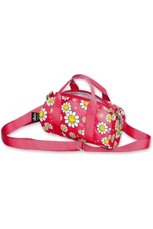 Loqi Weekender - Flowers Raspberry Small Recycled