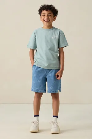 Sissy-Boy Blauwe denim shorts met smiley
