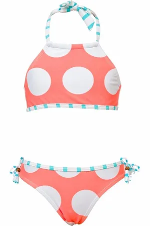 Snapper Rock UV werende Bikini Kinderen Coral Fish - Koraalrood