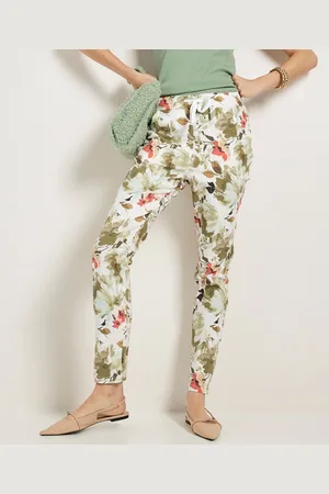 terStal TerStal - Slim Fit Dames / Volwassenen Broek met Bloemenprint - XL
